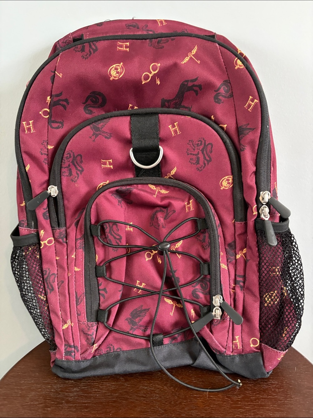 Harry Potter Maroon Graphic Backpack